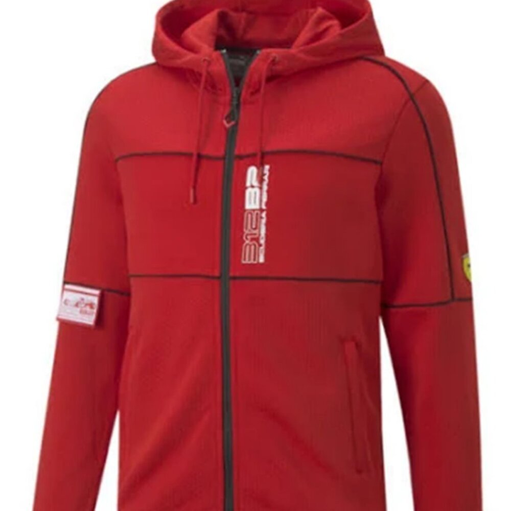 Puma Red Hooded Zip-Up Jacket